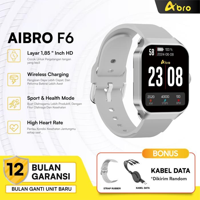 TronikJaya- [ Guncang 6.6 ] Smartwatch Aibro F6 Jam Tangan Pria Wanita Olahraga Running Sport New