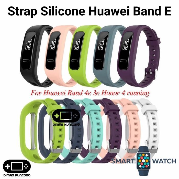 TronikJaya- Strap Silicone Huawei Band E Silicon Tali 3E 4E Honor 4 Running