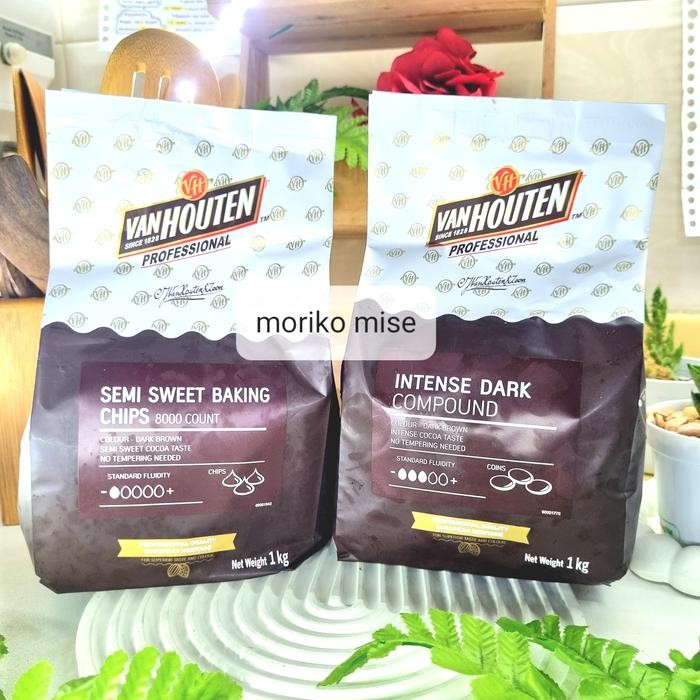 

van houten intense dark compound coin chocolate 1 kg / coklat masak