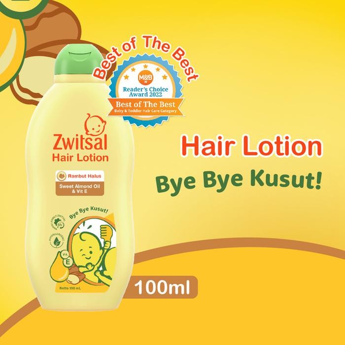 Babiboo- Zwitsal Baby Hair Lotion Almond Oil & Vitamin E - 100Ml