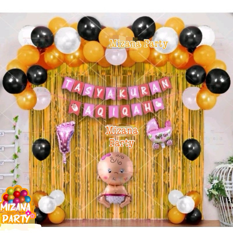 Glamourgemss Paket Dekorasi Tasyakuran Aqiqah Boy Dan Girl/Dekorasi Aqiqah Anak