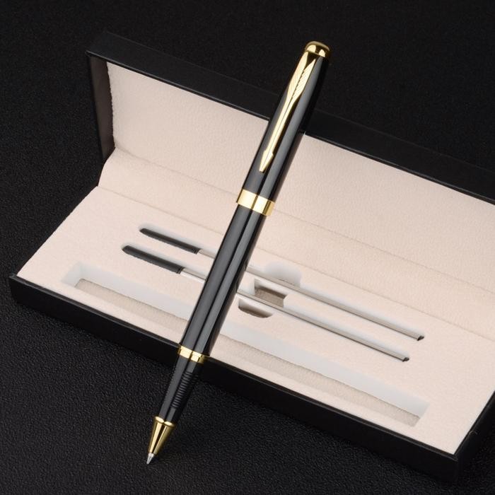 

Pena Logam Kotak Hadiah Pria Wanita Kantor Bisnis Pena Tanda Tangan Dengan 2 Isi Ulang (Hitam) Hitam