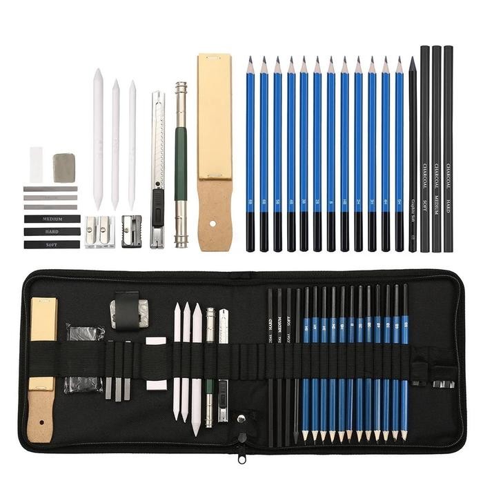 

36 Pcs Sketching Set Drawing Tools Pensil Gambar Sketsa Art Manga