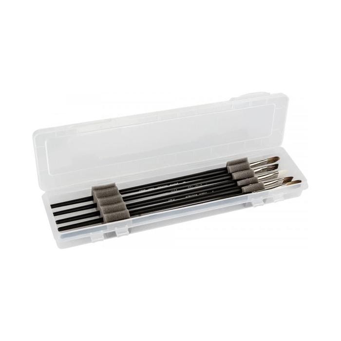 

Plastic Art Brush Storage Box With Foam Insert Holder