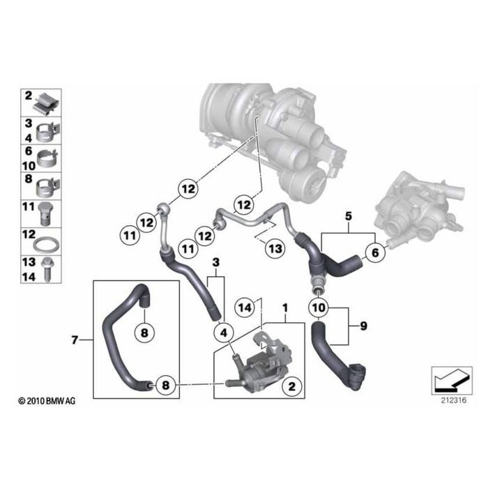 Terbatas Original Mini R55 R56 R57 R58 R59 R61 Return Pipe Pipa Selang Arus Balik Coolant Air