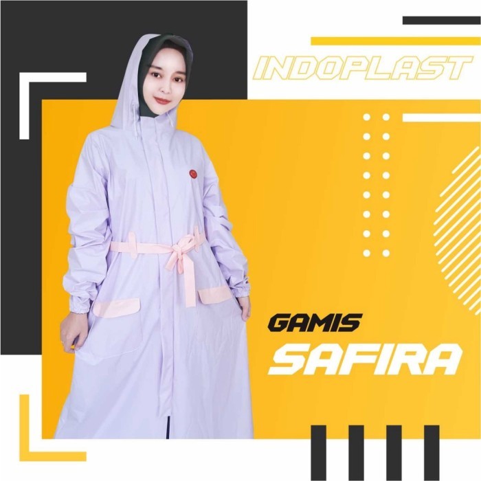 Jas Hujan Gamis Safira Indoplast / Jas Hujan Gamis Rok Safira / Jas
