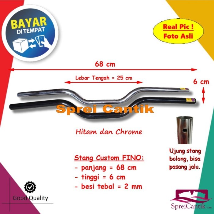 Stang Stir Motor Fino 125 Fi Grande Setang Setir Nunduk Aksesoris CB