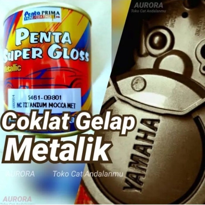 Cat Kaleng Penta Super Gloss NC Titanium Mocca Metallic Coklat Gelap