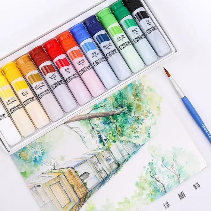 

Sakura Mat Watercolor Plastic Tube Set Cat Air Matt