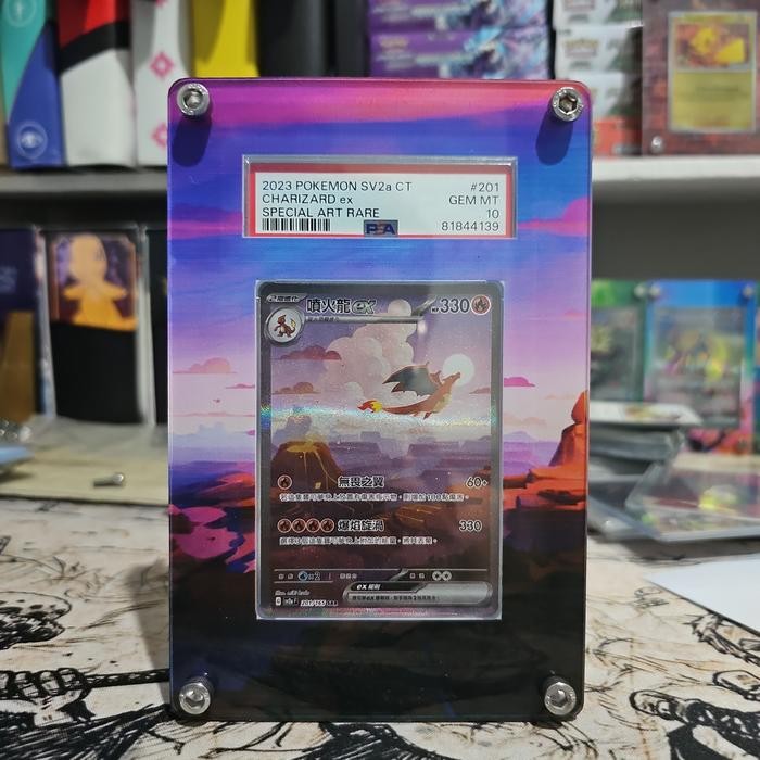 stand pigura kartu pokemon one piece slab psa bgs cgc pelindung