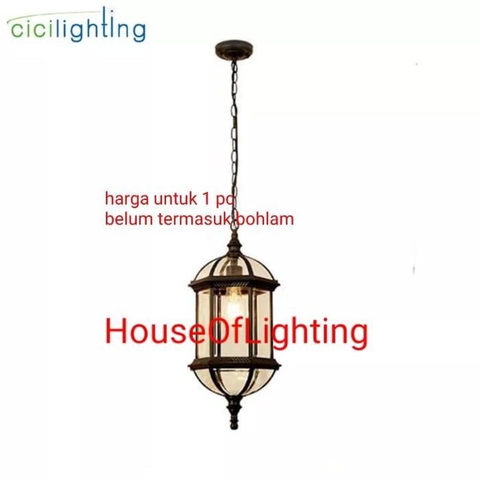 SL6694 LAMPU GANTUNG TERAS BALKON OUTDOOR KLASIK ANTIK E27
