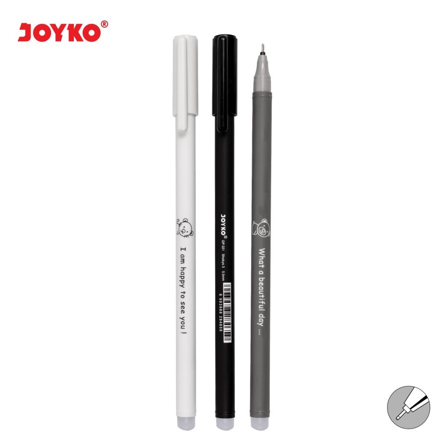 

Erasable Gel Pen Pulpen Bisa Dihapus Joyko GP-321 Shokyo 3 Gel 0.5 mm 1 Pack / 12 Pcs
