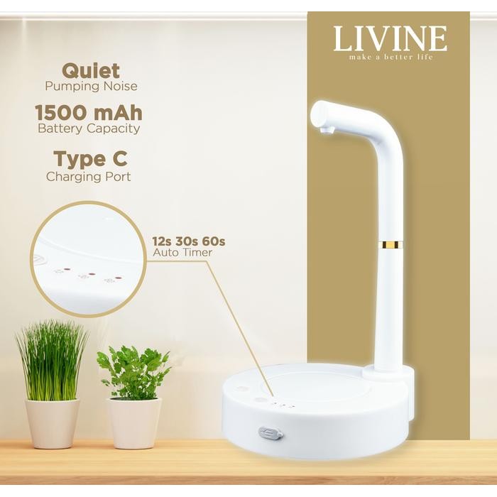 Livine 2 In 1 Pompa Galon Electric Pompa Air Galon Pompa Galon Elektrik 1500Mah 2E Meja Dan Galon