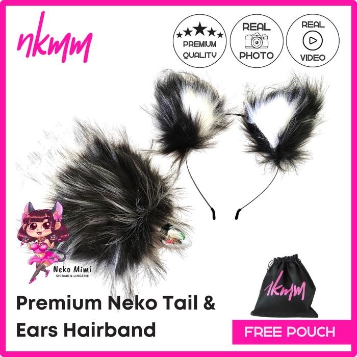 Terlaris NKMM Premium Neko Tail Butt Plug & Cat Ears Hairband SALE