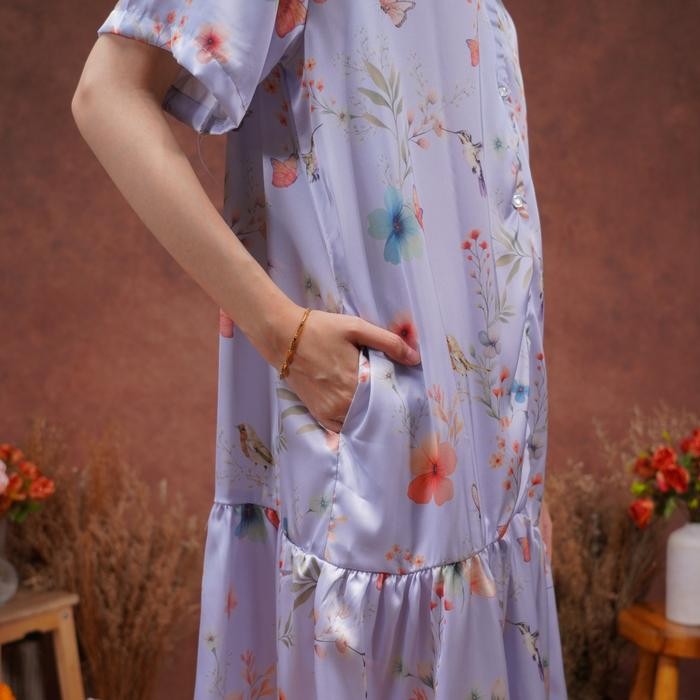 New Oriana Homewear Midi Dress Pillow Silk Collection Original