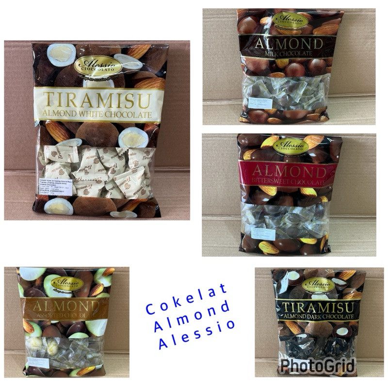 

Alessio Cioccolato Almond Chocolate 200gr Tiramisu Assorted Milk Dark Cokelat