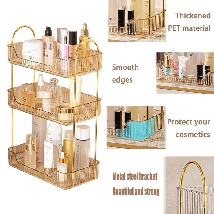 Rak Aqua Gelas Estetik Rak Serbaguna Tempat Kosmetik Tempat Aqua Gelas Estetik Mewah