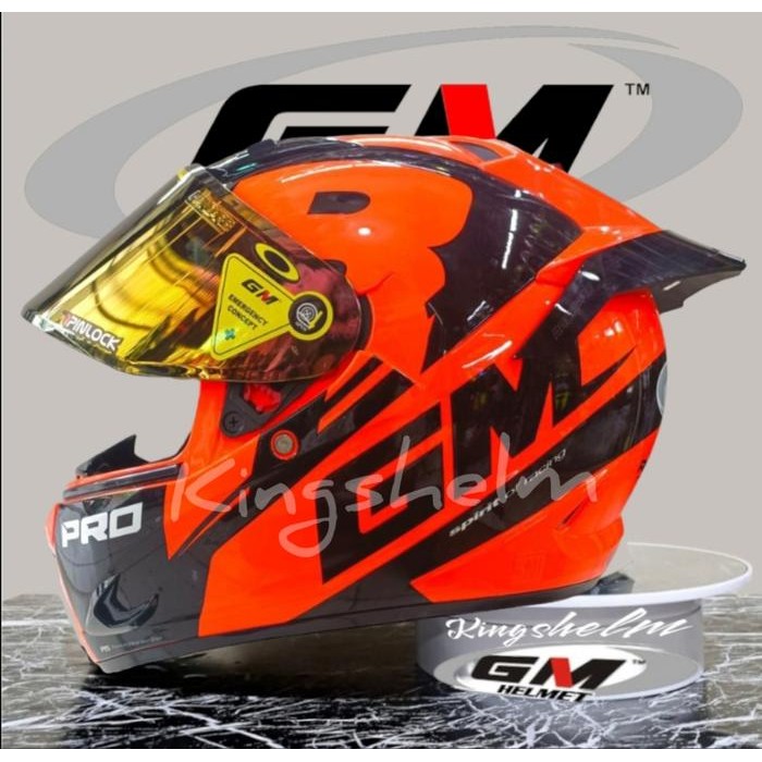 Product Laris Helm Gm Race Pro Zr 650 Orange Xl