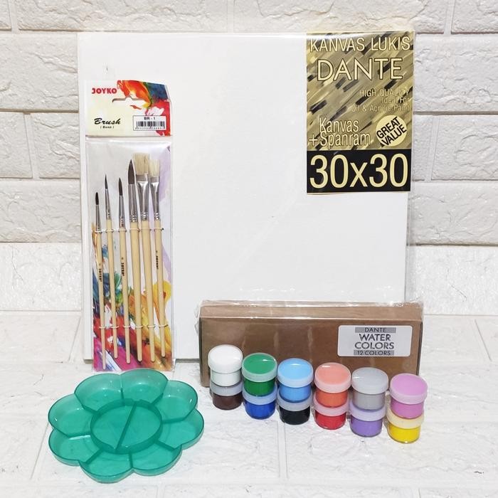 

Paket Melukis Set Kanvas 30X30 Kuas Palet #Gratisongkir