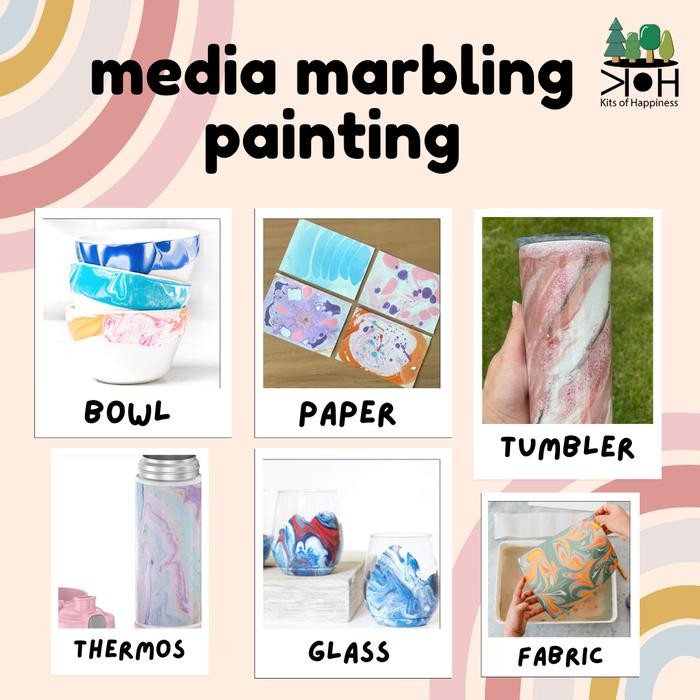 

Marbling Painting Kit Art Craft Montessori Activity Diy Melukis Di Air #Gratisongkir