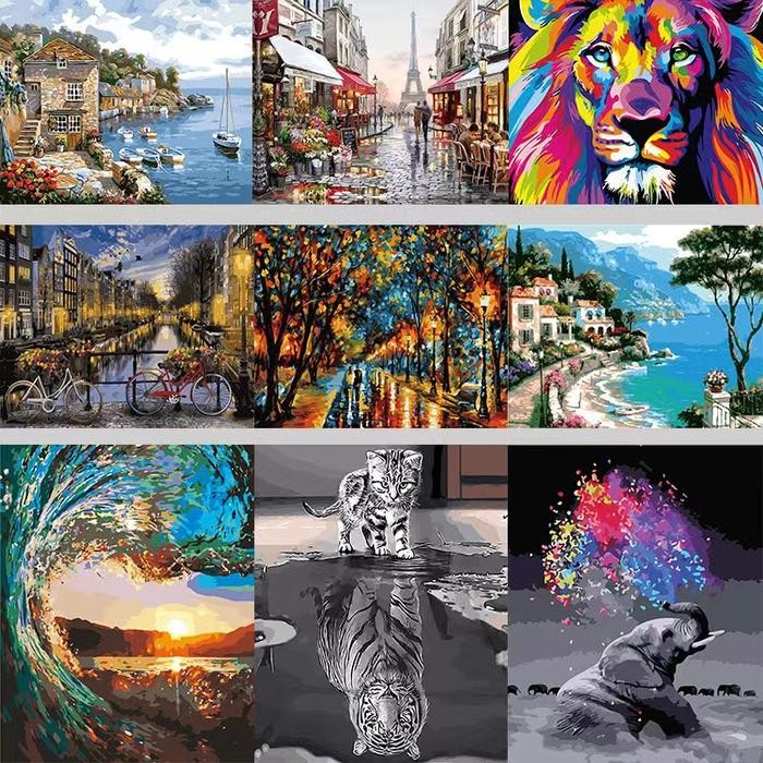 

Diy Canvas Painting By Number Kit Digital Oil Painting Diy Paint By Number Lukisan 40X50Cm /