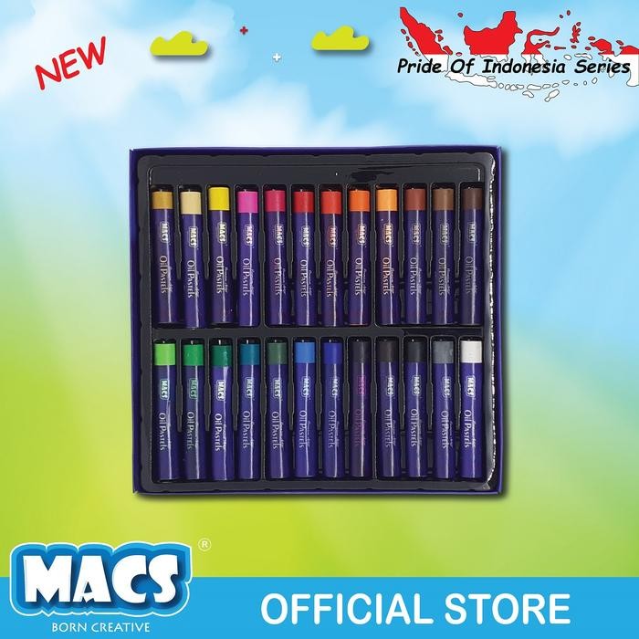 

Macs Artist Premium Crayon Oil Pastel 24 Color #Gratisongkir