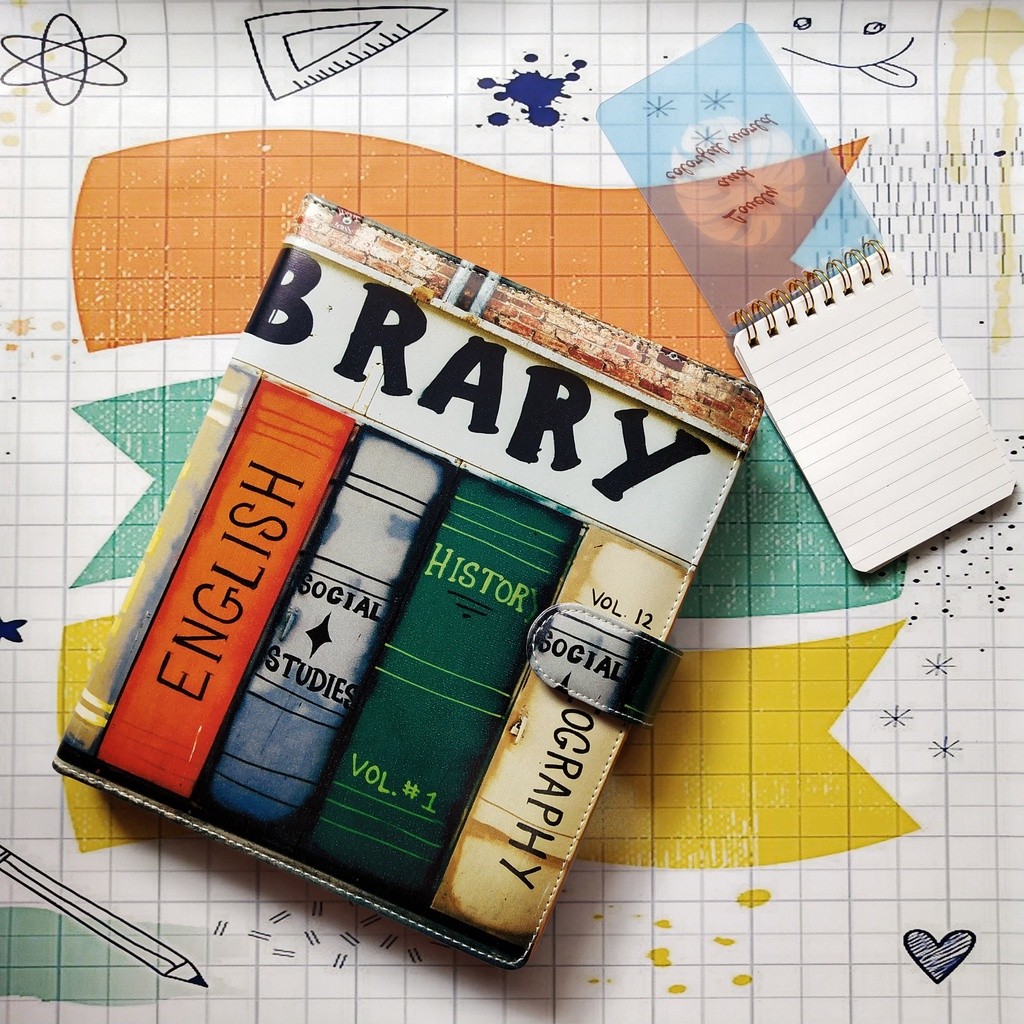 

Binder Motif Library Ukuran A5 20ring Dan B5 26ring Bahan Kulit Sintetis Binder Aesthetic Glossy