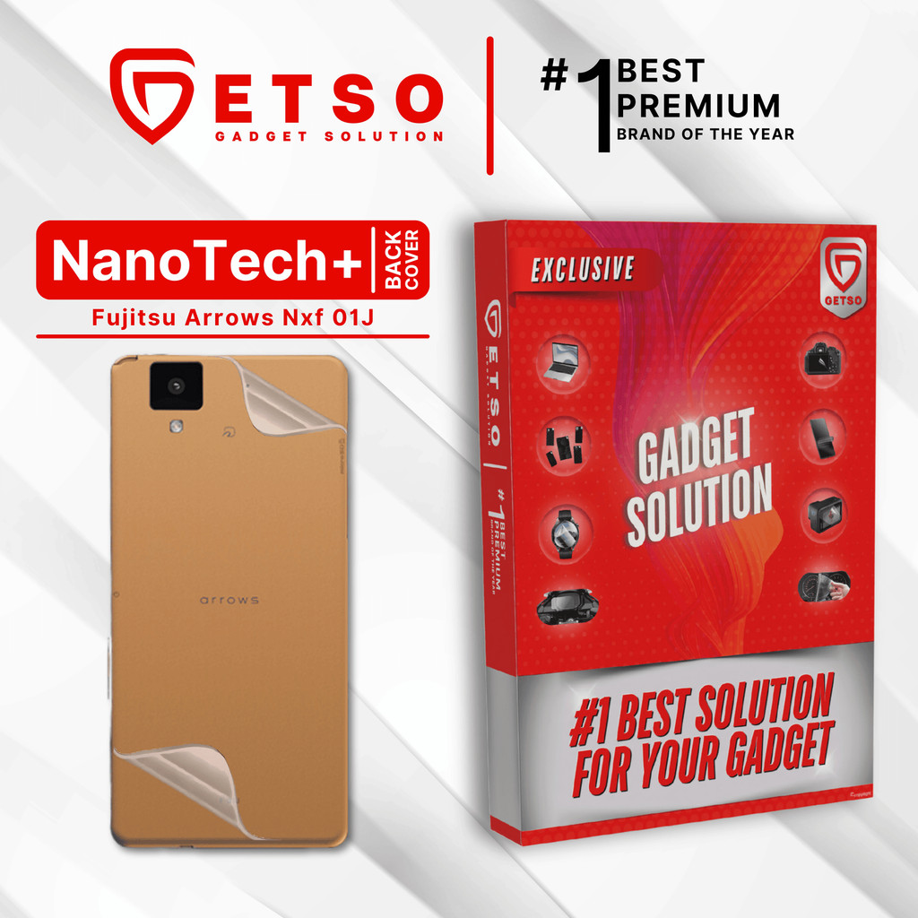 GETSO EPU BIO GENESIS Hydrogel for Fujitsu Arrows NX F-01J / Back Cover Guard (Nanotech+ 100% Recycl