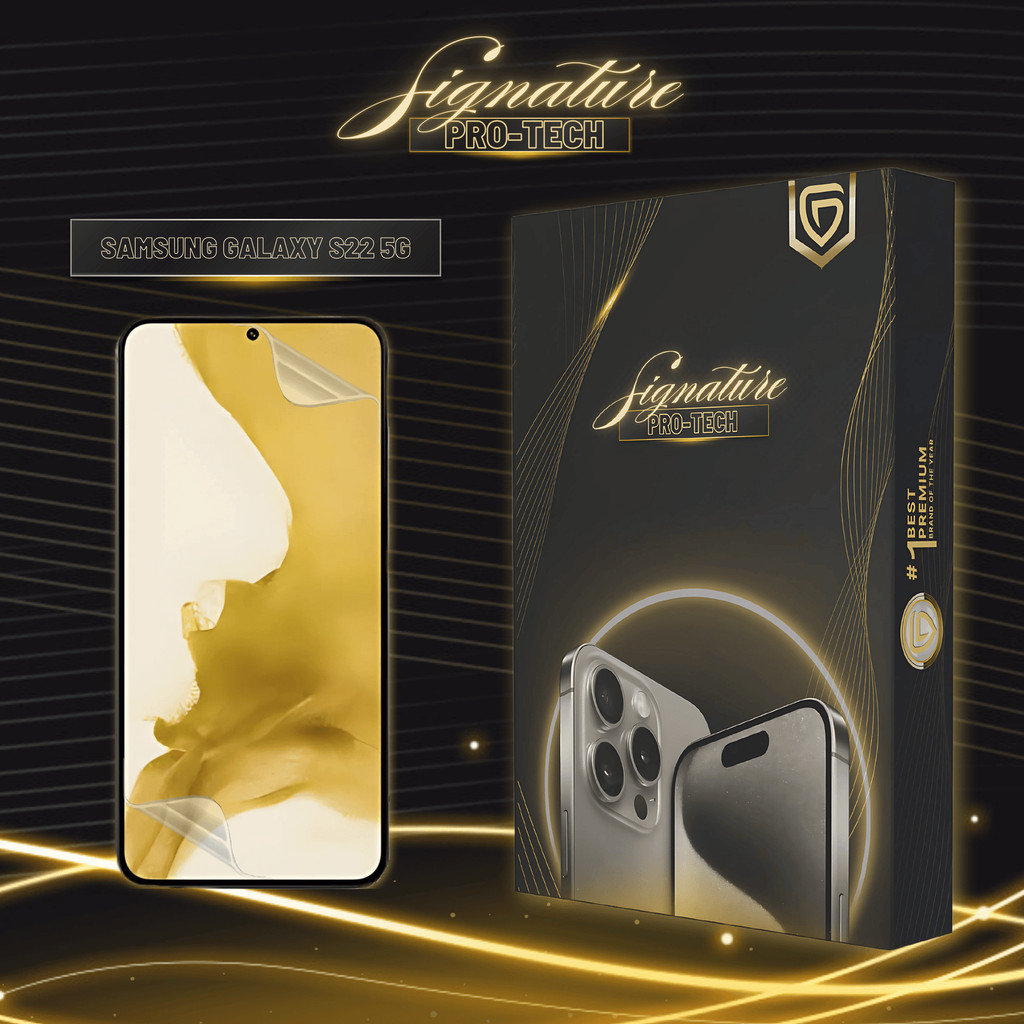 GETSO SIGNATURE PRO-TECH - Premium Anti-Scratch Protector for Samsung Galaxy S22 5G / Screen Guard C