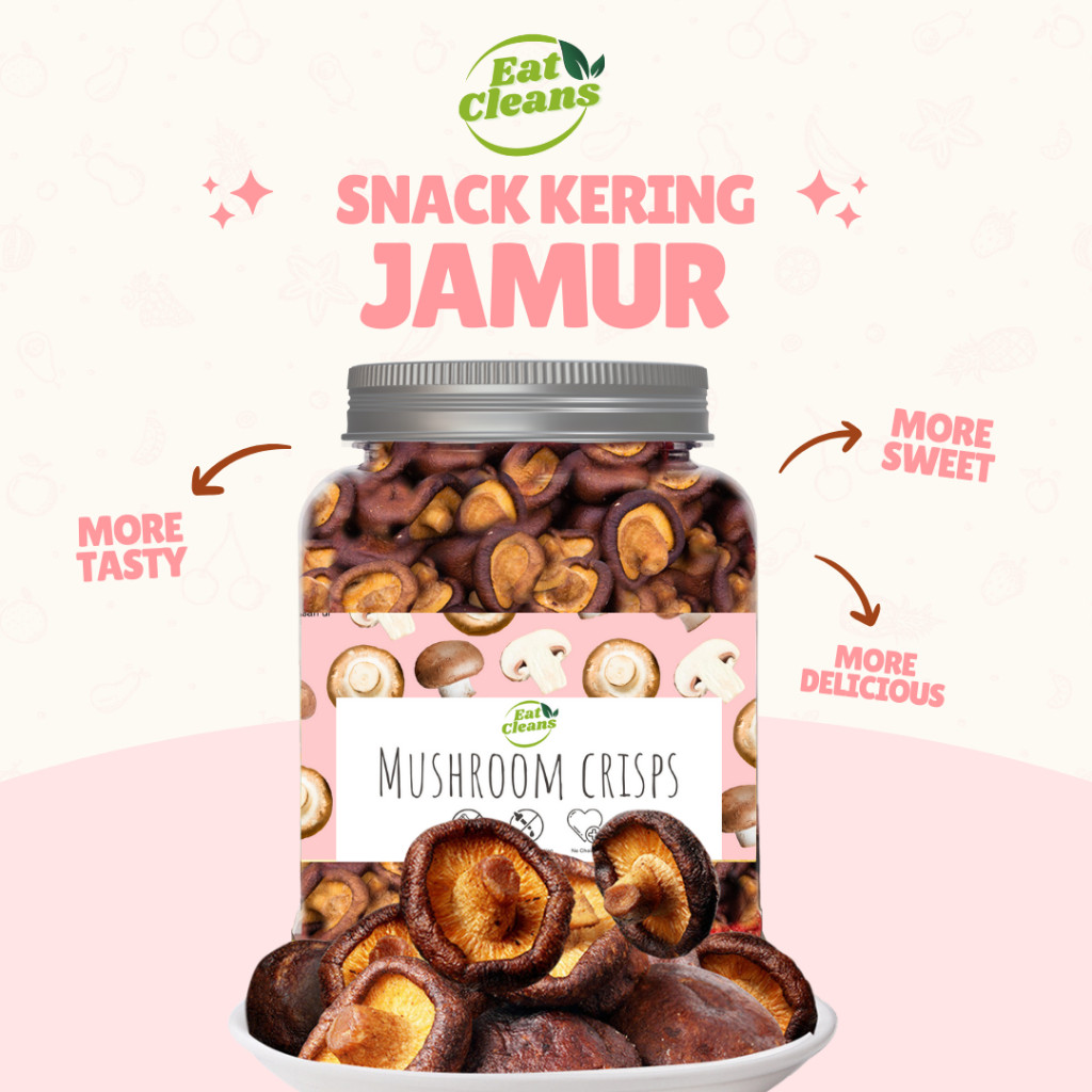 

Snack Jamur Champignon Krispi - Freeze Dried Mushrooms - Cemilan Sehat Keripik Jamur Kering -