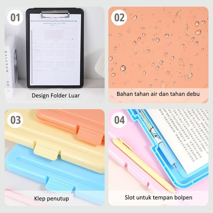

Clipboard Storage Alas Papan Ujian Papan Jalan 2 In1 Clipboard 2 In 1 Clip Board A4