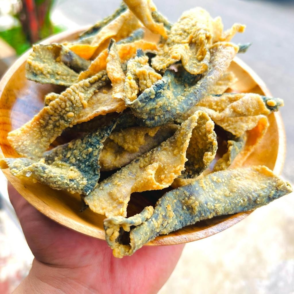 

Keripik Kulit Ikan PATIN Rasa Barbeque Premium Kemasan Berat 100 GRAM