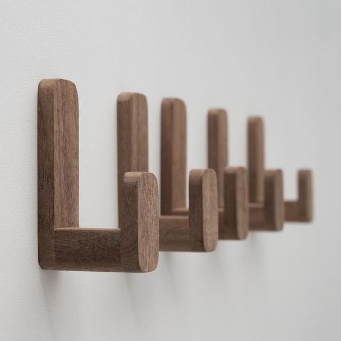 PREMIUM gantungan baju dinding cantolan Hook holder kayu