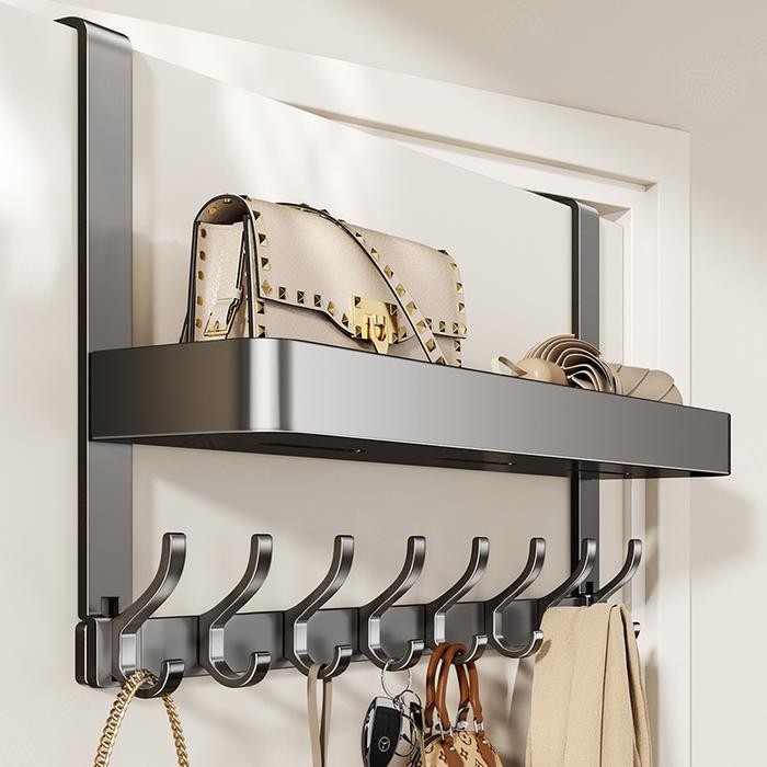 PREMIUM Gantungan Baju Pintu Gantungan Baju Tanpa Bor Dinding Kamar Mandi Kamar Tidur Pintu Belakang