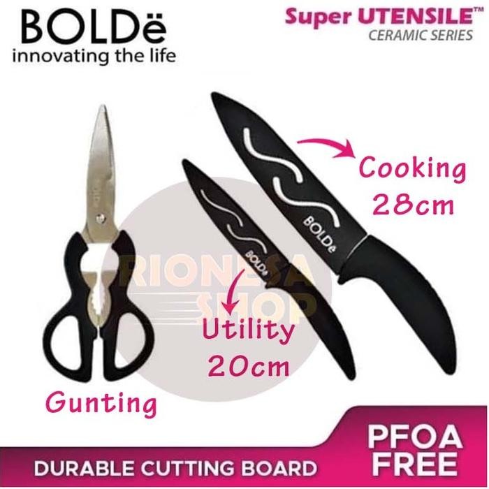 PREMIUM Pisau Dapur Super Knife BOLDe Ceramic Satuan Gunting TANPA Talenan