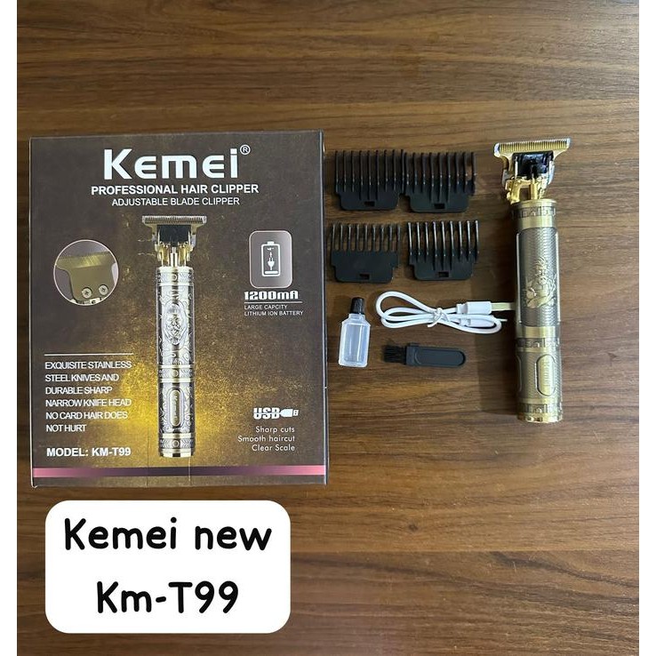 PREMIUM Hair Clipper Trimmer Detailer Alat Cukur Rambut kemei Clipper kemei km-T99