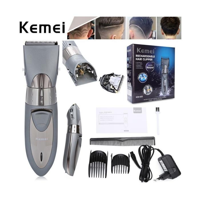 PREMIUM Alat Cukur Kemei KM-605 Mesin Cukur Rambut Hair Clipper