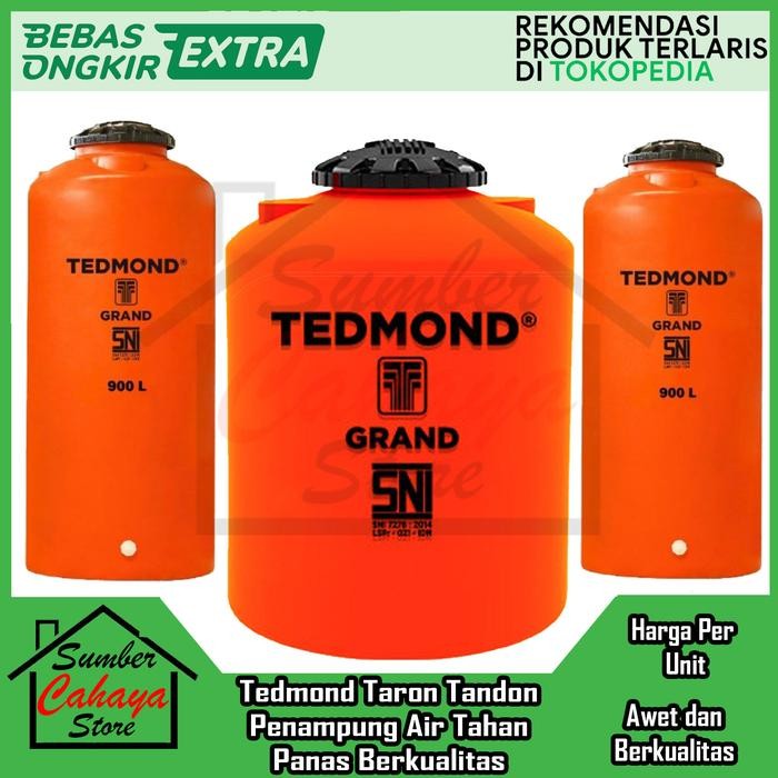 PREMIUM [Instant] Tedmond Kapasitas 900L 1200 Liter Air Tandon Toren Plastik Vertikal Foodgrade