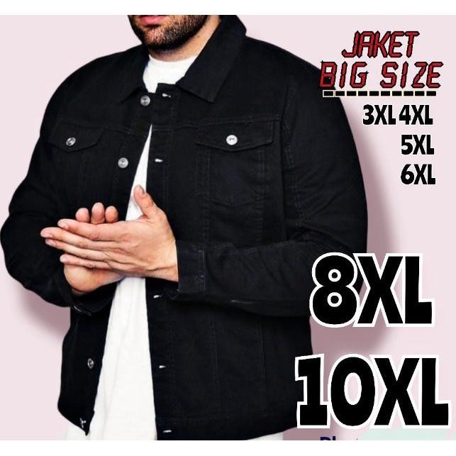 PREMIUM jaket jeans pria super big size jumbo 4XL 5XL 6XL 7XL 8XL 9XL 10XL