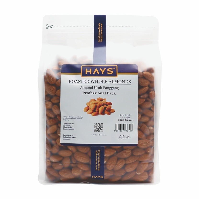

Almond Utuh Panggang 1KG / Roasted Whole Almond 1KG - HAYS