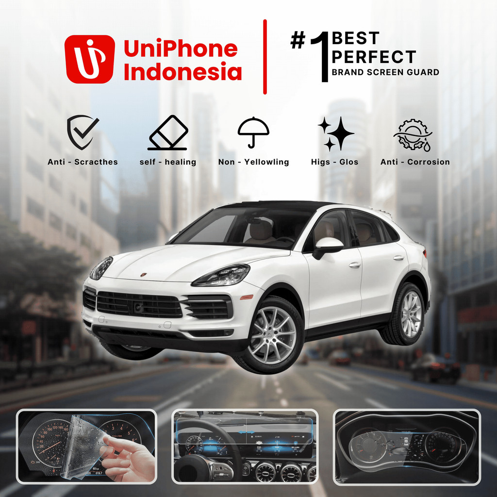 UniPhon EPU BIO GENESIS Hydrogel for Porsche Cayenne (2018-2021) / Screen Guard (Nanotech+ 100% Recy