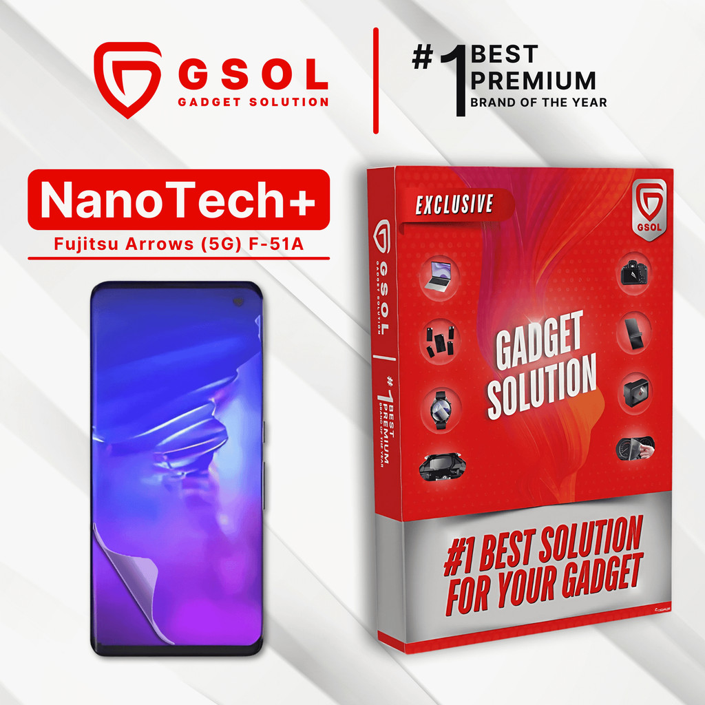GSOL EPU BIO GENESIS Hydrogel for Fujitsu Arrows 5G F-51A / Screen Guard (Nanotech+ 100% Recycle) Pr