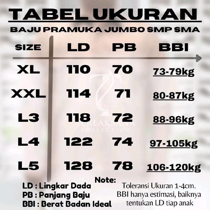 PREMIUM Baju Pramuka Jumbo SMP SMA Seragam Pramuka Twist Pendek