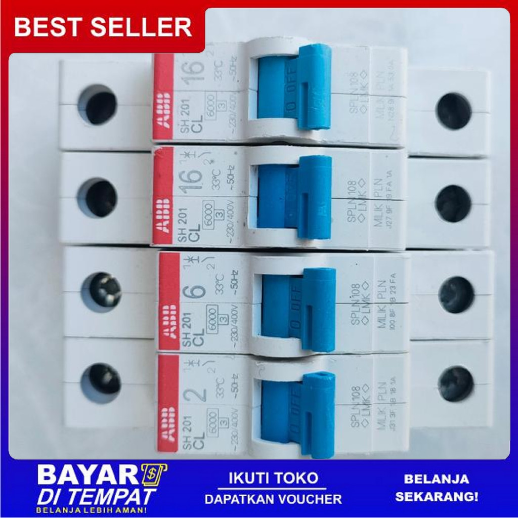 FREE ONGKIR MCB MODIF PLN ABB SH201 MODIF 2A MODIF 4A-50A MCB MODIF ANTI JEGLEK BISA COD
