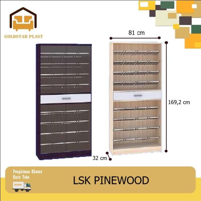 Terbaru Lemari Sepatu/ Lemari Jumbo 2 Tingkat Kaca Rak Sepatu 2 Pintu Kaca