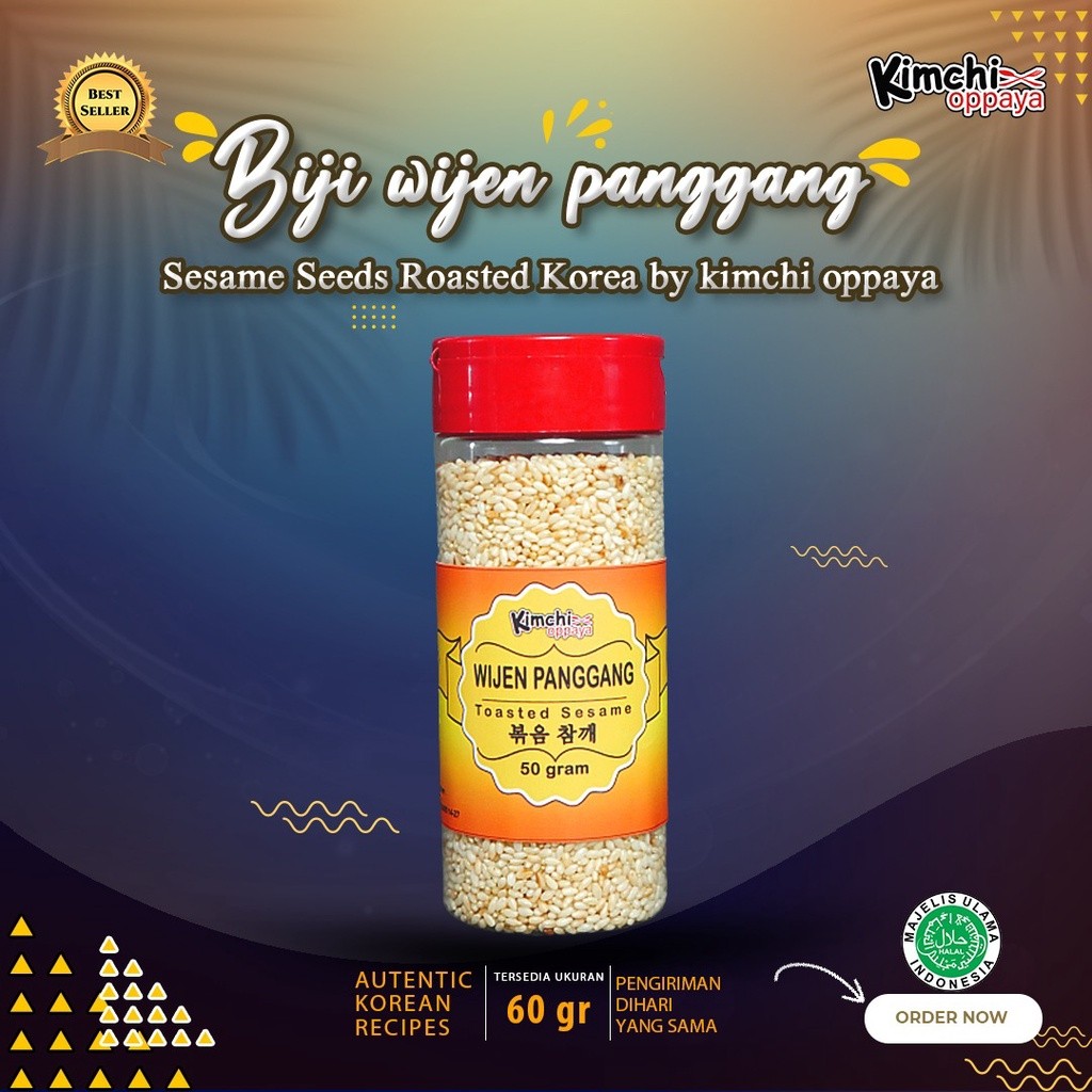 

Biji Wijen Panggang 60 Gram / Sesame Seeds Roasted Korea 60 Gram BIJI WIJEN PANGGANG 50 GRAM