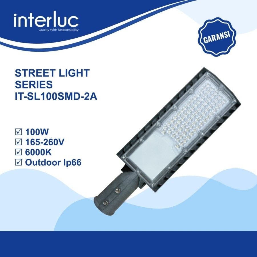 LAMPU PJU LED INTERLUC SMD 100W MATA BANYAK LAMPU JALAN LED PJU - IT-SL-100SMD-2A
