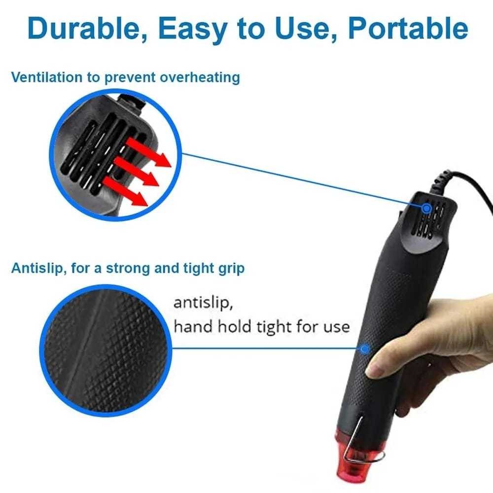 Mini Hot Gun 300 Watt Pemanas Uap Heat Gun 220V Solder Uap