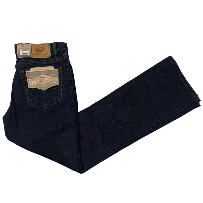 BAYAR DITEMPAT celana cutbray/boocut jeans celana FALLAS - biru tua, 32