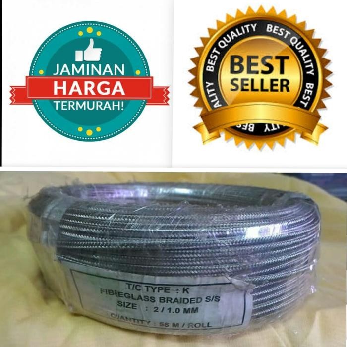 JTTOP" KABEL THERMOCOUPLE TYPE K SCREEN 2 X 1 MM METERAN